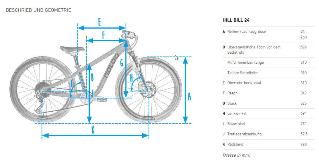 Naloo Hill Bill 24" Geometrie